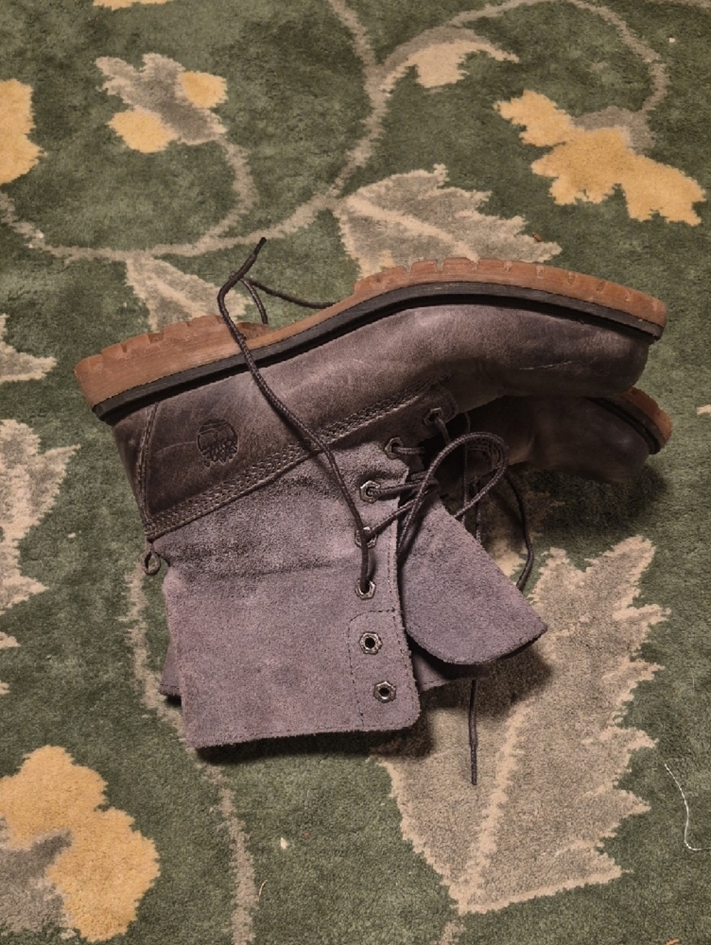 Timberland Dark Brown Suede Lace-Up Combat Boots — image 2 of 8